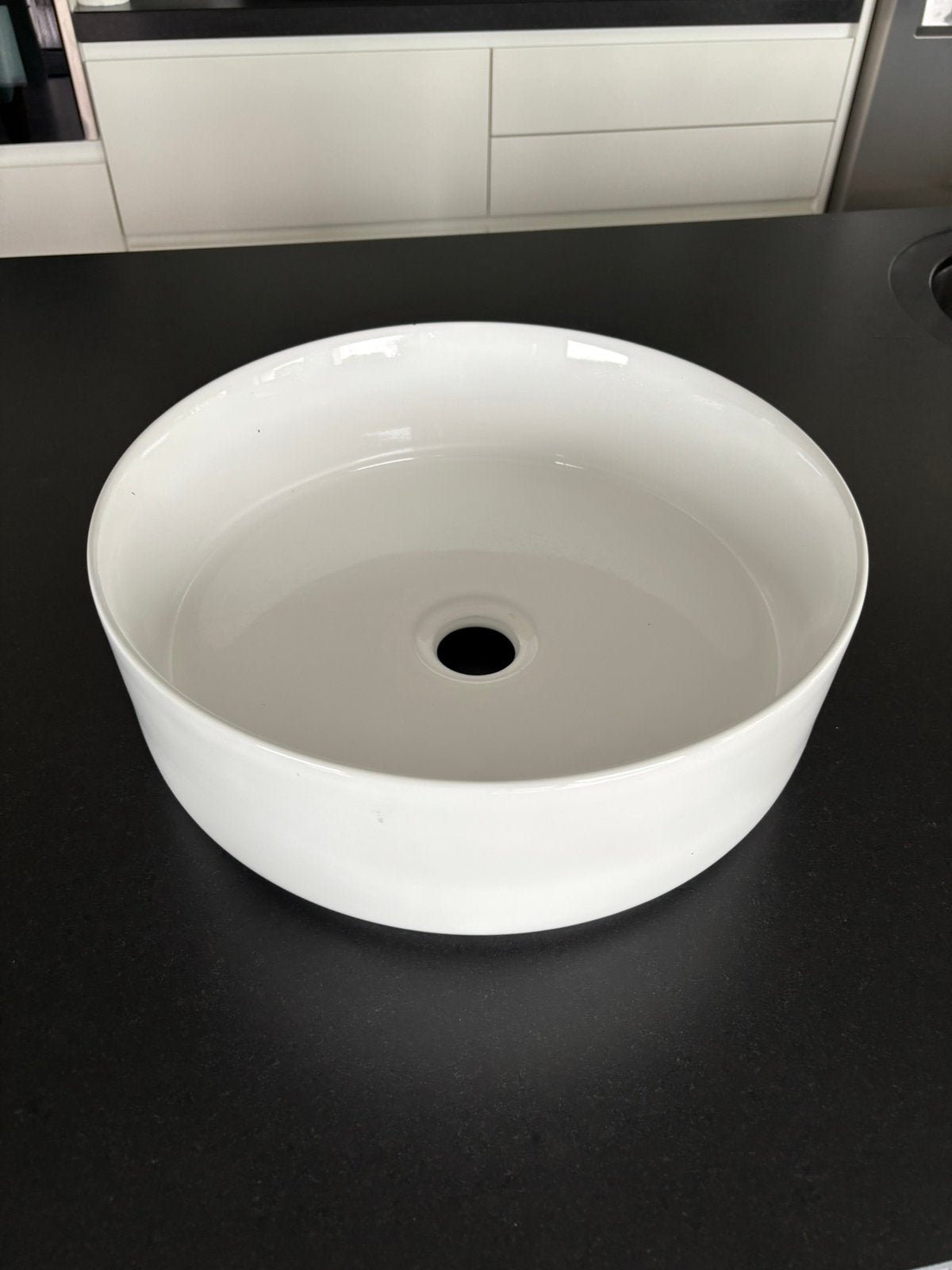 Waskom rond opbouw wit NIEUW, Huis en Inrichting, Badkamer | Badkamermeubels, Ophalen, Minder dan 50 cm, Nieuw, Minder dan 100 cm