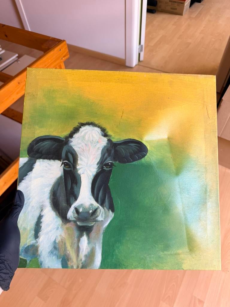 Schilderij koe, Antiek en Kunst, Ophalen