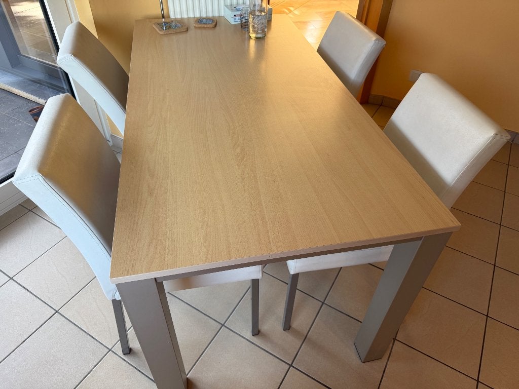 Chaises cuisine, Maison & Meubles, Synthétique, Enlèvement, Utilisé, Blanc