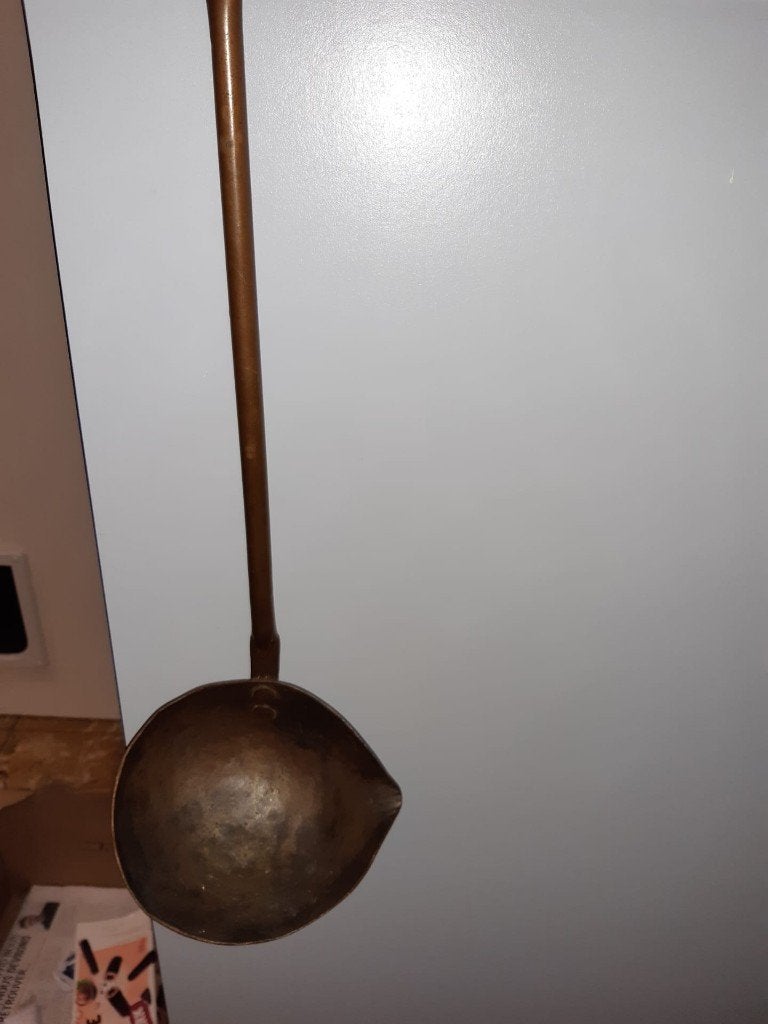 Très ancienne louche en cuivre, Enlèvement ou Envoi, Cuivre