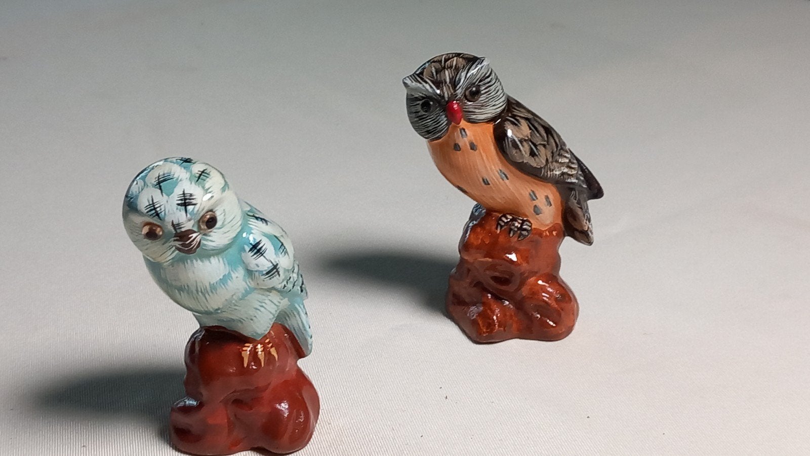Lot de 2 hiboux, Enlèvement, Comme neuf, Statue ou Figurine