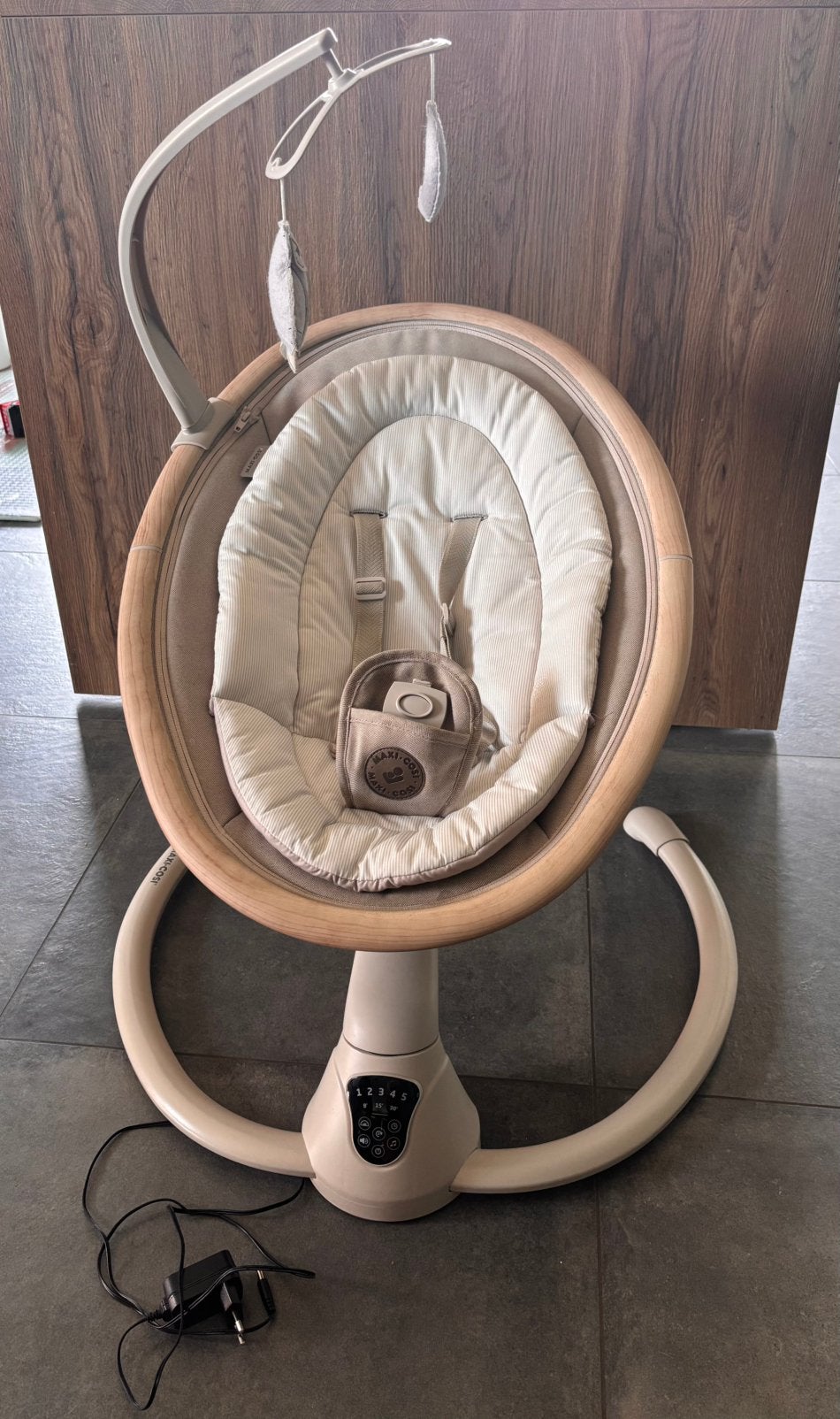 Maxi-Cosi Elektrische Babyswing Cassia Classic Beige Eco, Ophalen, Zo goed als nieuw