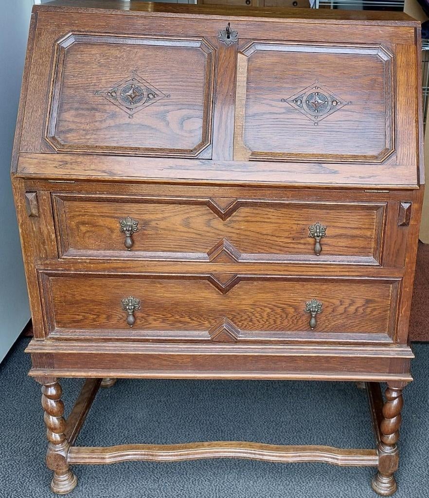 Secrétaire/Bureau Rétro/Antique, Maison & Meubles, Armoires | Secrétaires, Enlèvement ou Envoi, Utilisé, Antiek