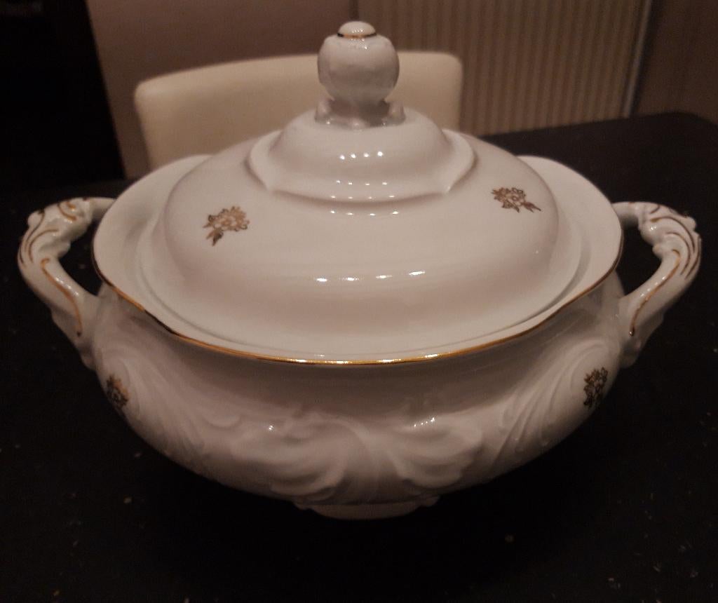 Oud Servies voor 12 personen (jaren 50), Ophalen, Zo goed als nieuw, Bord(en)