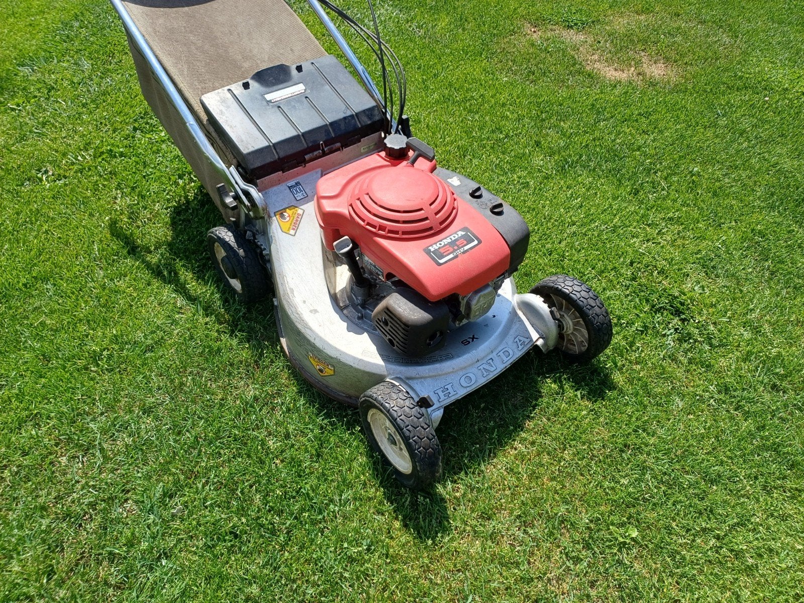 Tondeuse à gazon Honda, autotracteur 5,5 ch, vitesses Rotor, Jardin & Terrasse, Tondeuses à gazon, Enlèvement, Bac de ramassage