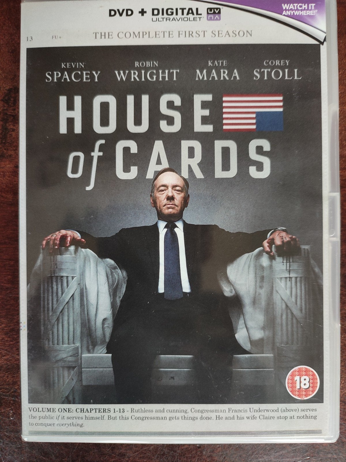 4-DVD: HOUSE OF CARDS seizoen 1 (Engels!), Enlèvement ou Envoi, Anglais, Anglais, Comme neuf