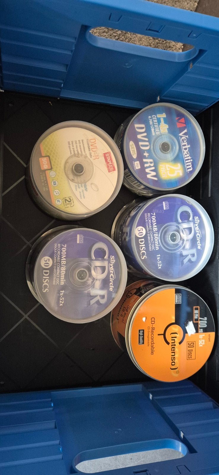 Lot Blanco DVD-RW's, DVD-R'S en CD-R's, 231 stvoor 20eur, Informatique & Logiciels, Disques enregistrables, Enlèvement, Neuf, Cd