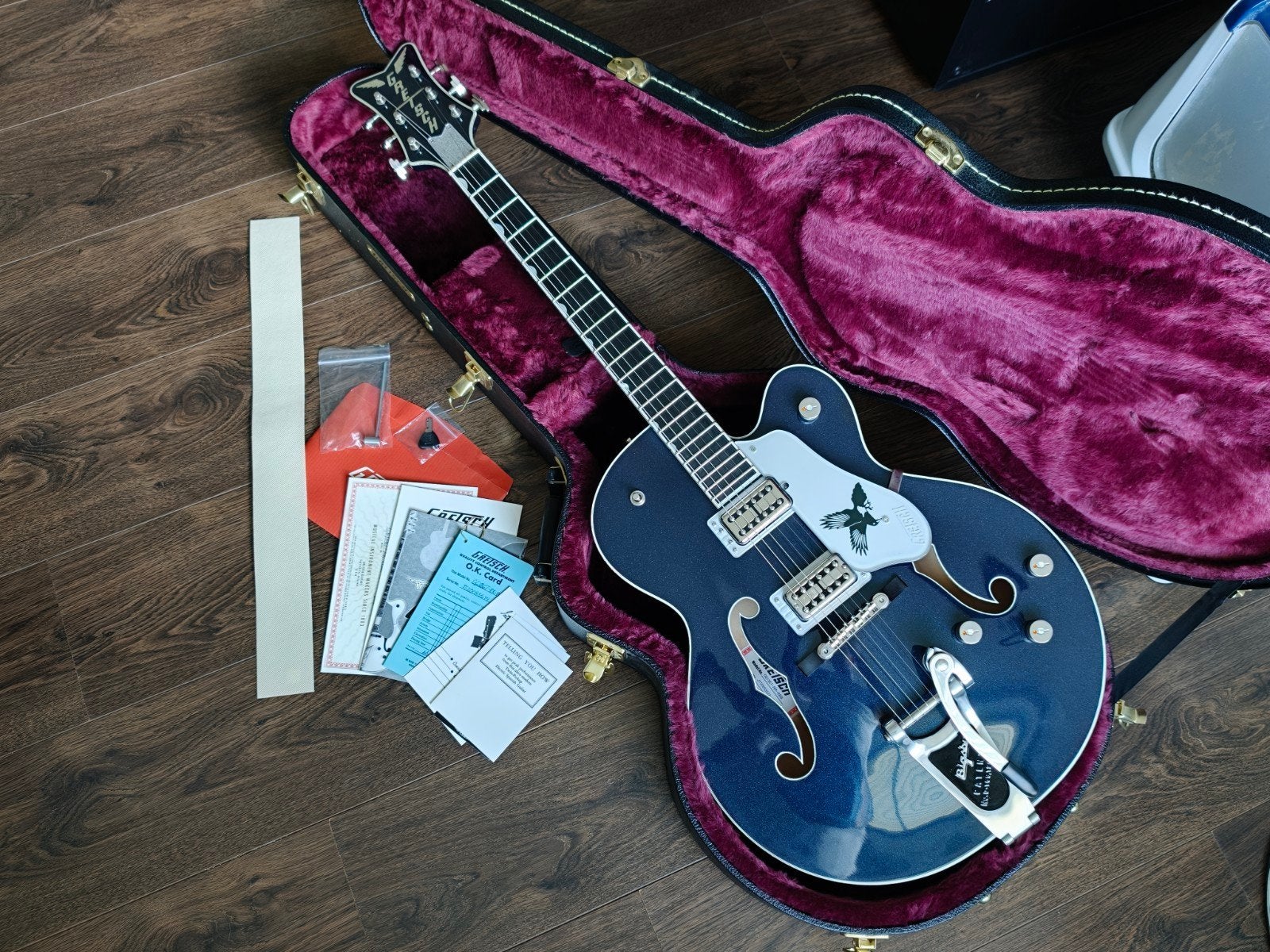 Gretsch G6136T-RR Rich Robinson “Magpie” Falcon, Muziek en Instrumenten, Ophalen, Gebruikt, Hollow body, Overige merken