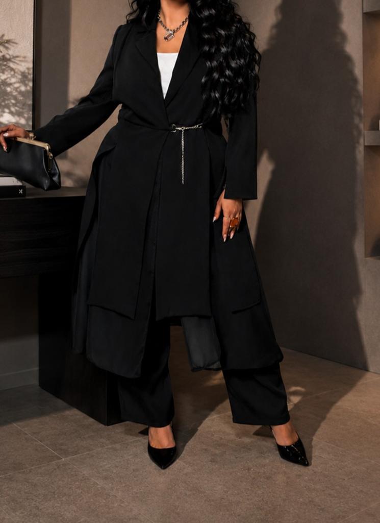 Zwart elegant 2-delig pak 3XL maat 46 nieuw met label, Kleding | Dames, Kostuum of Pak, Zwart, Maat 46/48 (XL) of groter, VLADOM