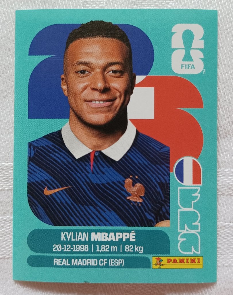 Sticker Kylian Mbappé - WK 2026, Ophalen of Verzenden, Zo goed als nieuw, Sticker