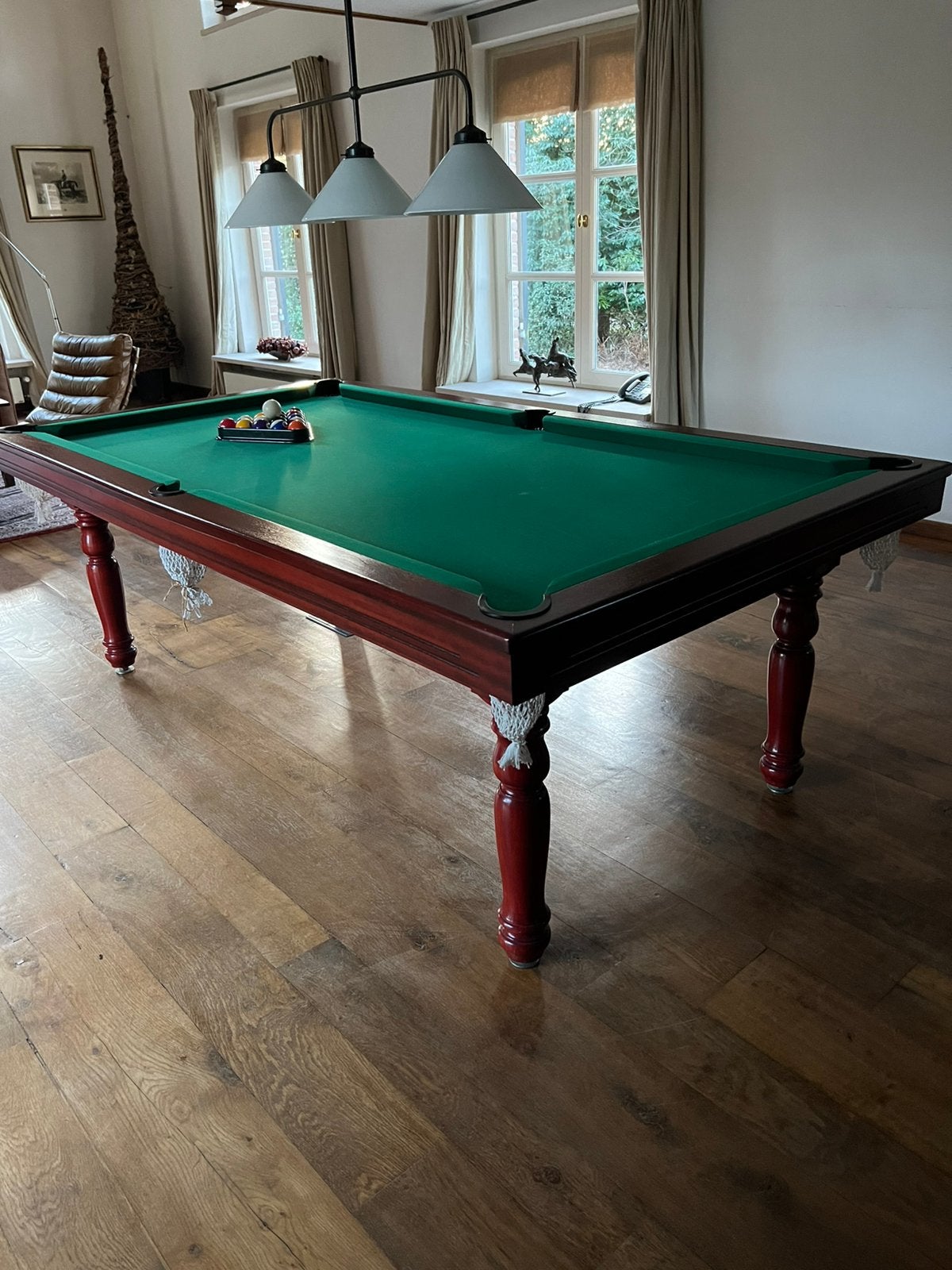 Prachtige biljarttafel met keu’s, Ophalen, Zo goed als nieuw, Biljarttafel