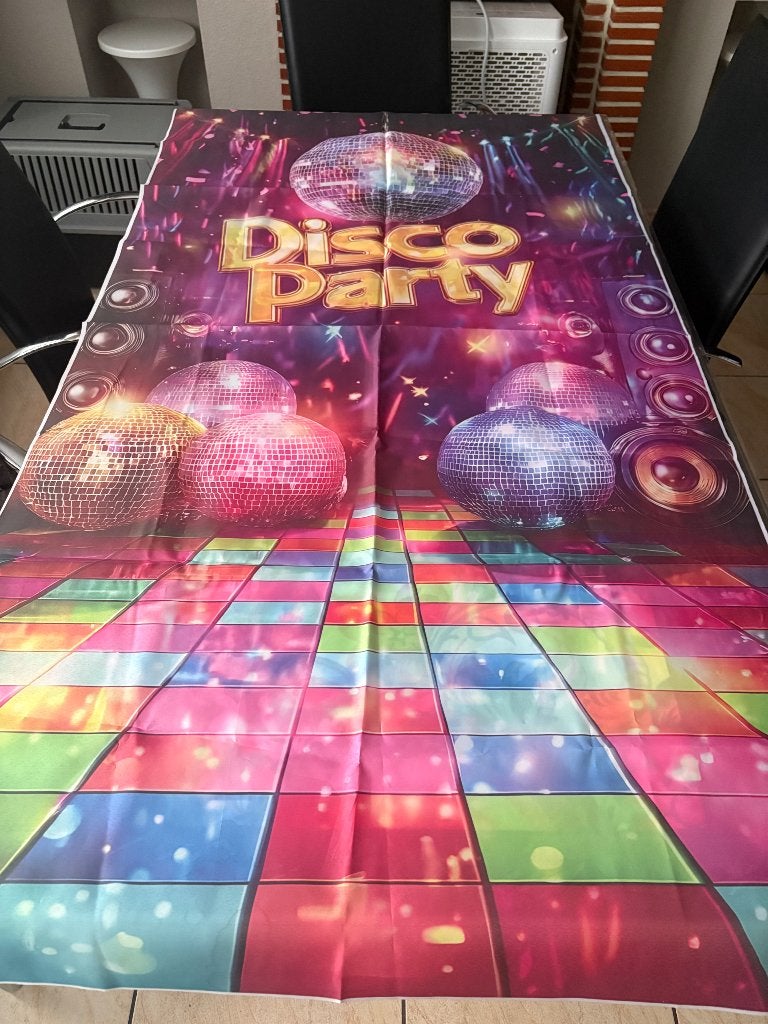 Bannière de fête thème disco, Ophalen of Verzenden, Nieuw