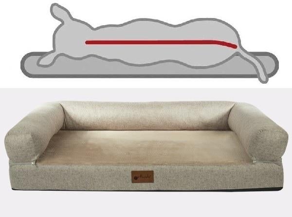 Orthopedische Hondenmand Alabama L Beige 120x75cm, Dieren en Toebehoren, Hondenmanden, Ophalen, Nieuw, Stof