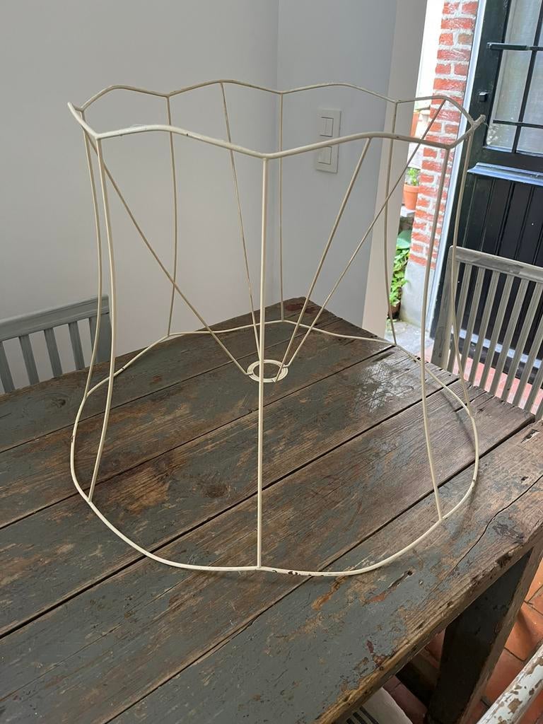 VINTAGE XXL LAMPENKAP FRAME DRAAD GRANNY MODEL, Enlèvement ou Envoi, Comme neuf