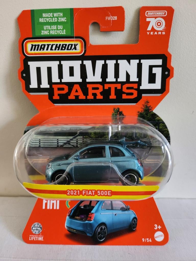 Matchbox Moving Parts 2021 Fiat 500E (2023), Enlèvement ou Envoi