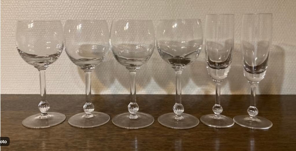 Lot de 6 verres à pied, Enlèvement, Utilisé