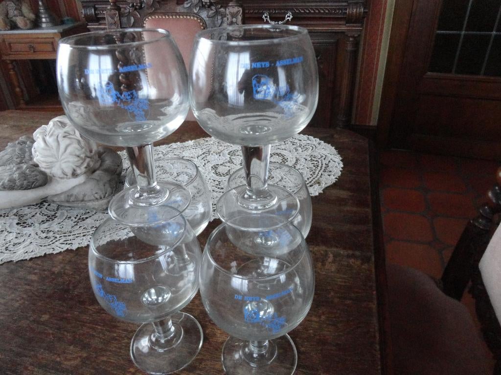 6 bierglazen De Neys Liedekerke, Verzamelen, Glas en Drinkglazen, Ophalen of Verzenden, Zo goed als nieuw, Bierglas