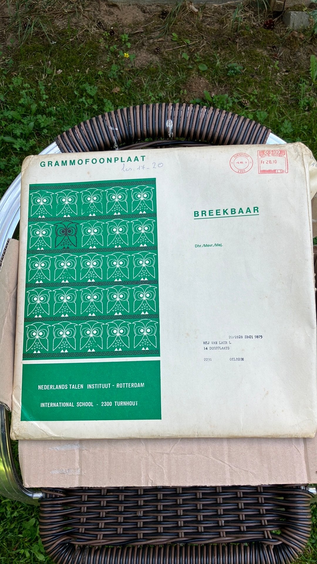 Vintage Talencursus Grammofoonplaten – Nederlands Talen Inst, Ophalen of Verzenden, Zo goed als nieuw, 12 inch