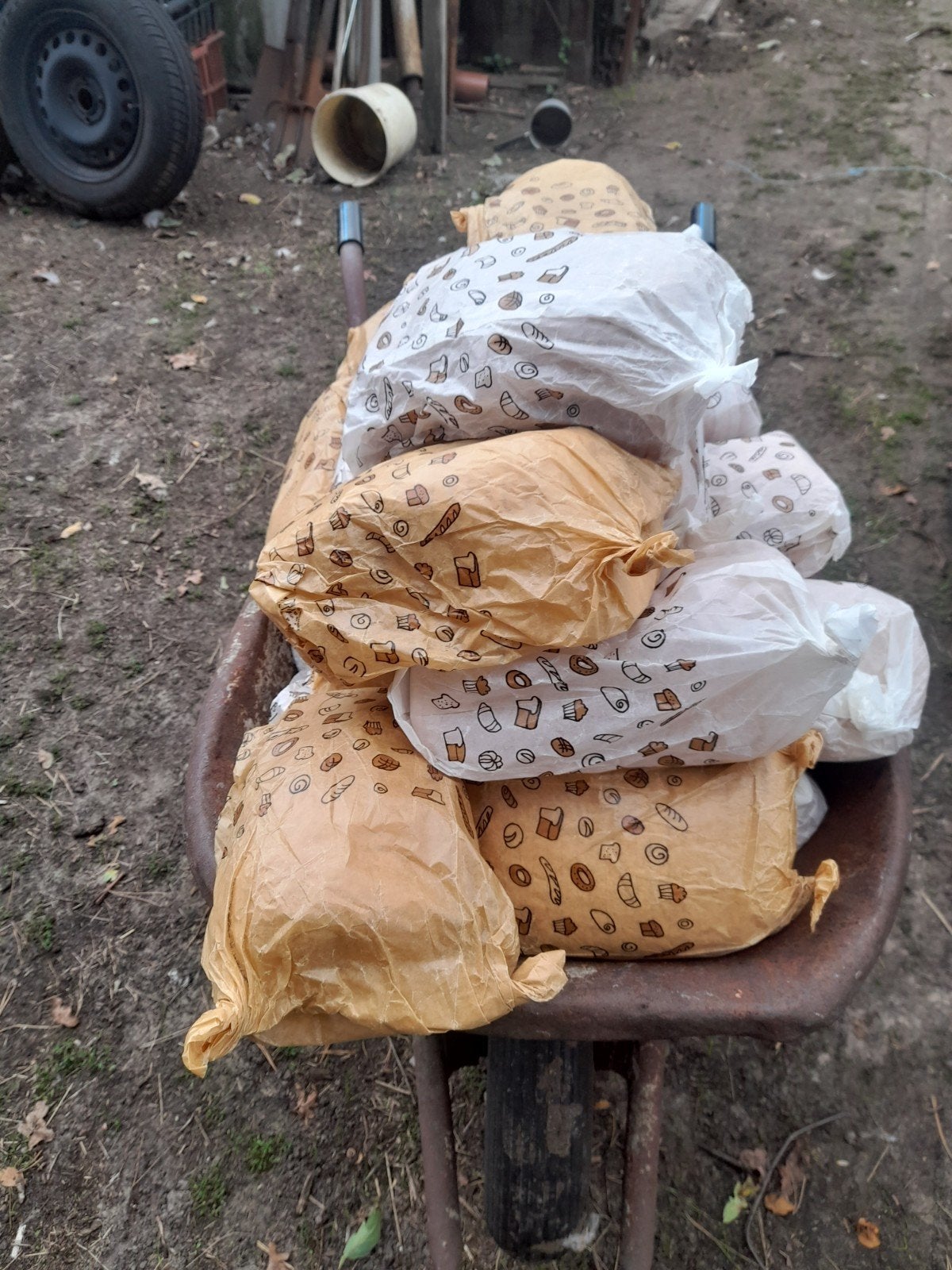 oud brood, Enlèvement