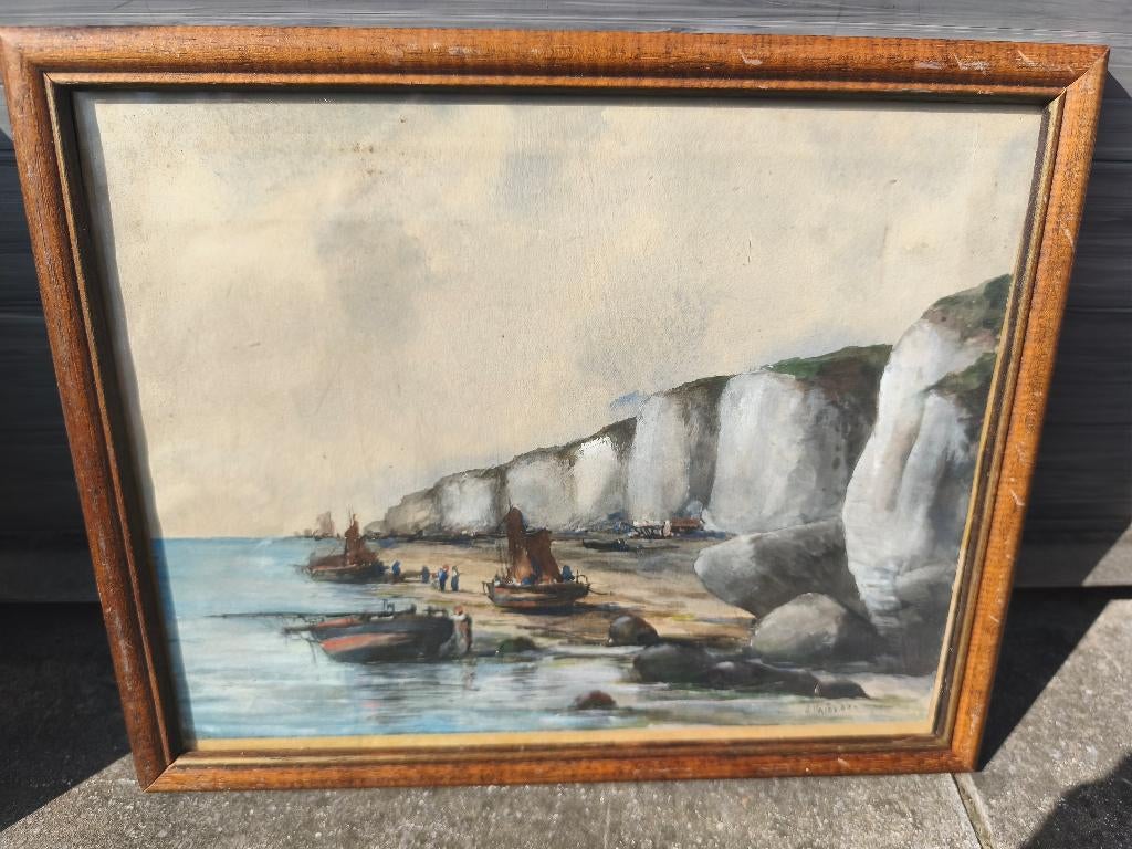 Aquarelle marine signe h Maillard, Ophalen of Verzenden