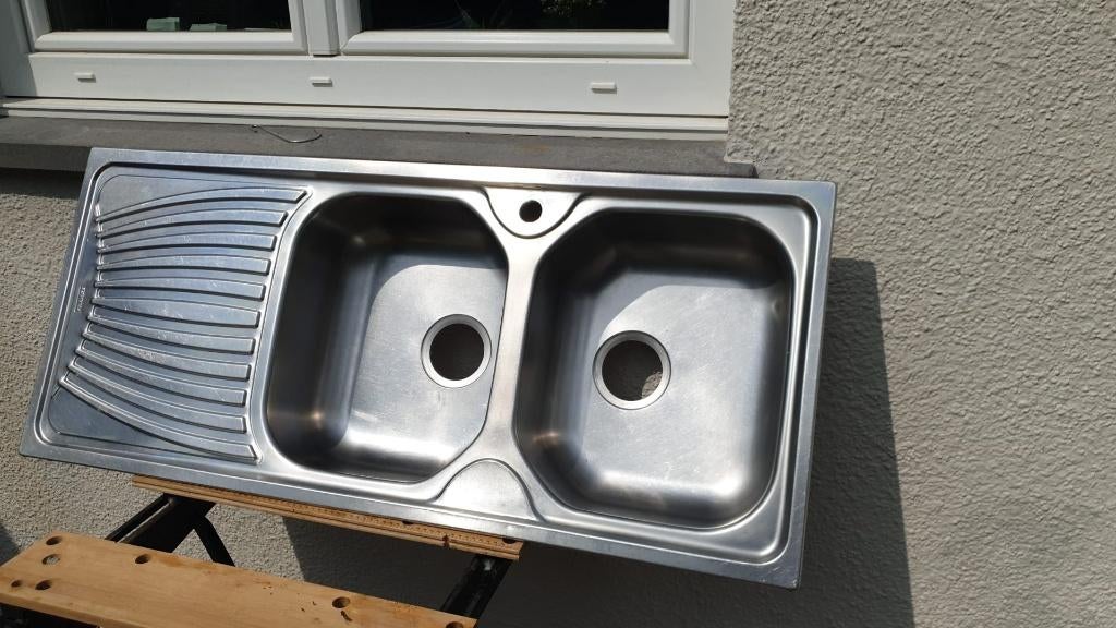 Inox spoelbak, Huis en Inrichting, Keuken | Keukenelementen, Ophalen, Gebruikt