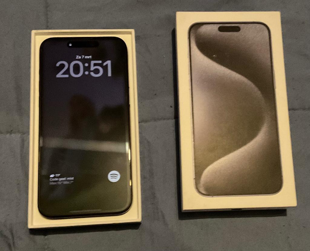 iPhone 15 pro max  met 256GB, Télécoms, Téléphonie mobile | Apple iPhone, 256 GB, 83 %, IPhone 15, Comme neuf