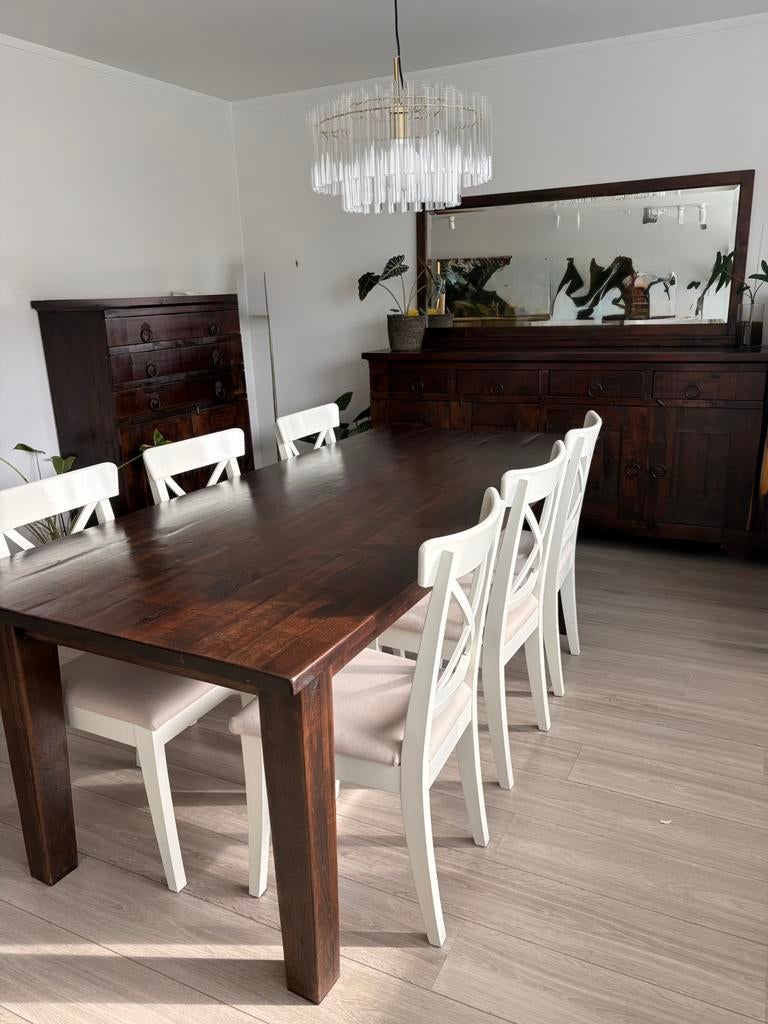 Eetkamerset te koop, Huis en Inrichting, Tafels | Eettafels, Ophalen, Zo goed als nieuw