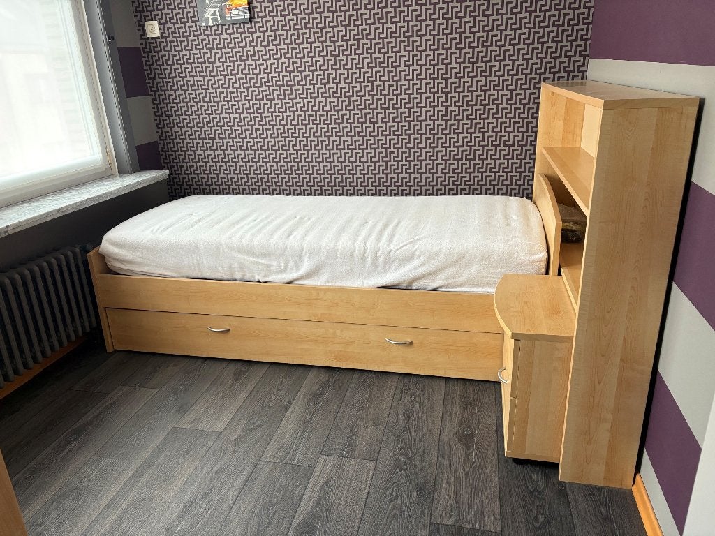 Jeugkamer (compleet) met uitschuifbaar bed, Ophalen, Jong - modern, 90 cm, Eenpersoons