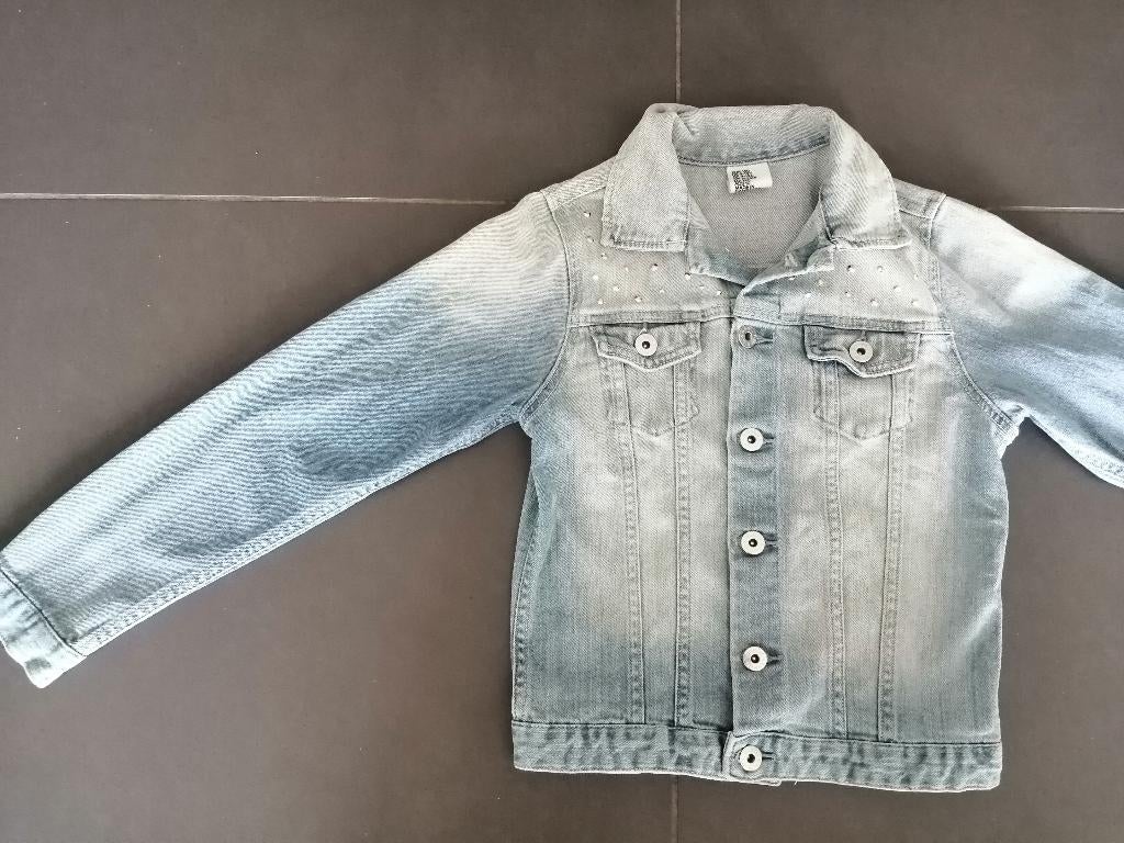 mooi jeans jasje meisjes 9 jaar, Kinderen en Baby's, Ophalen of Verzenden, Zo goed als nieuw, Meisje, Jas