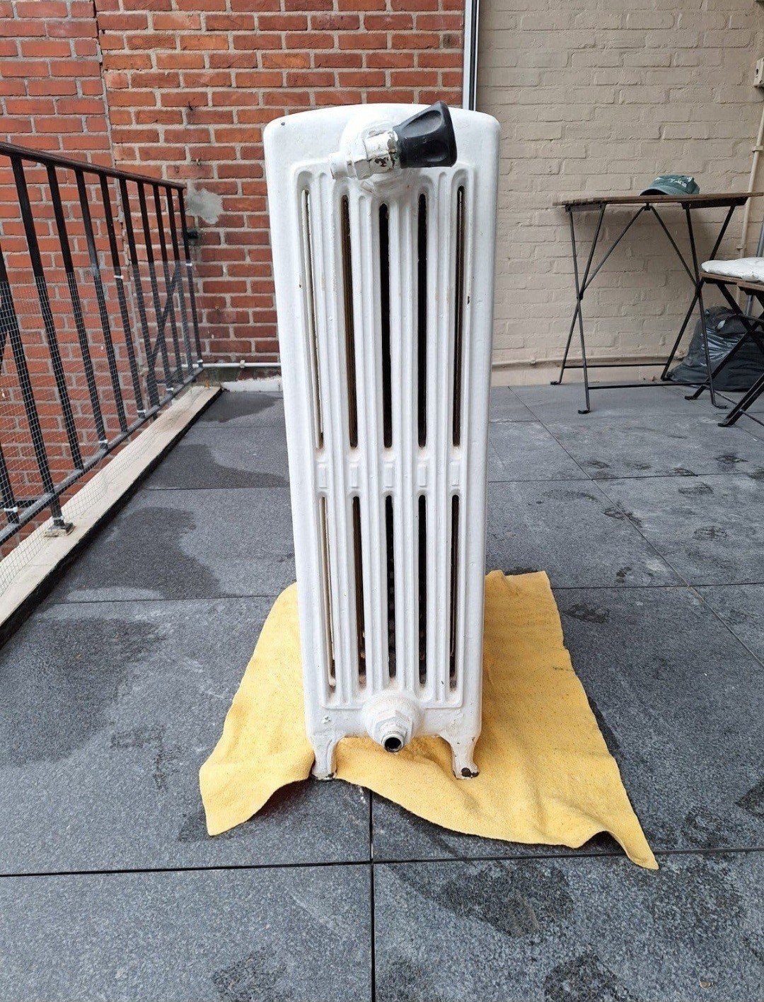 Staande gietijzeren radiator, Doe-het-zelf en Bouw, Ophalen, 30 tot 80 cm, Gebruikt, Hoog rendement (Hr)