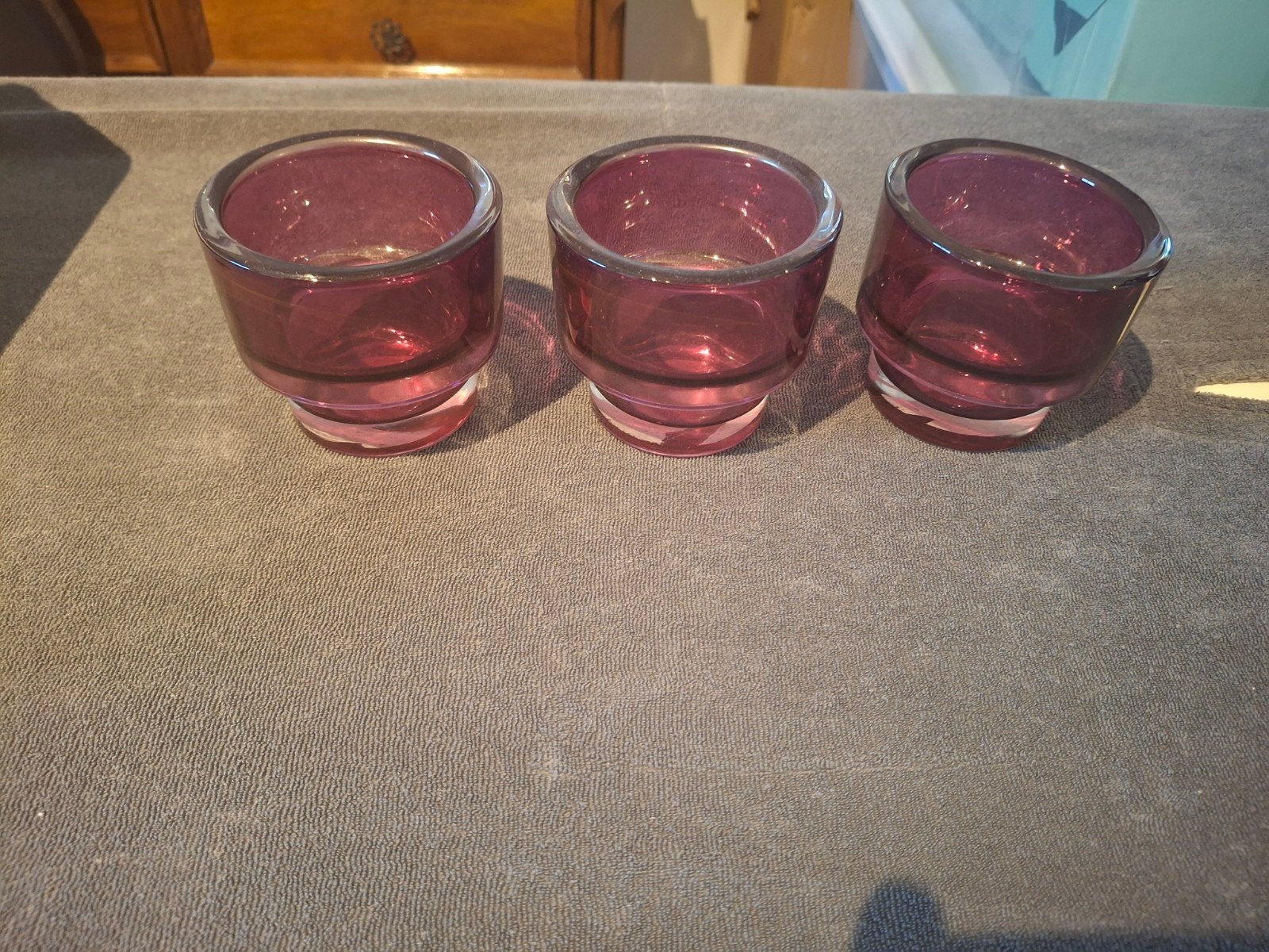 glazen potjes in roze pairs, Ophalen, Roze