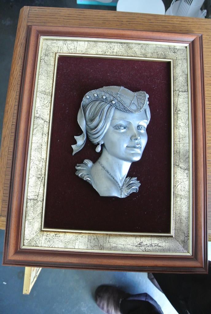 vintage kader - tin, Antiek en Kunst, Antiek | Tin, Ophalen