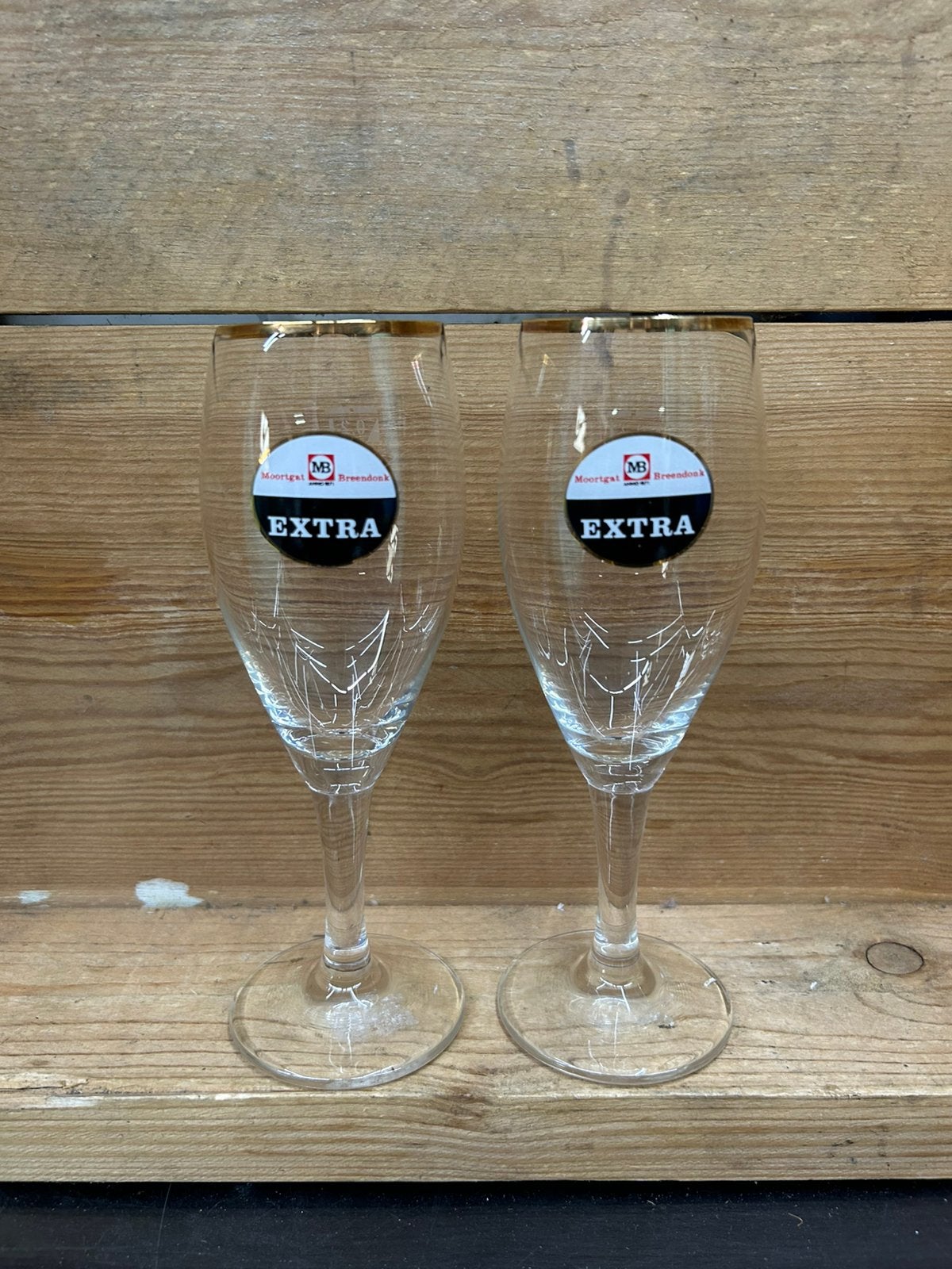 Extra moortgat pils glazen, Verzamelen, Biermerken, Ophalen of Verzenden, Gebruikt, Glas of Glazen