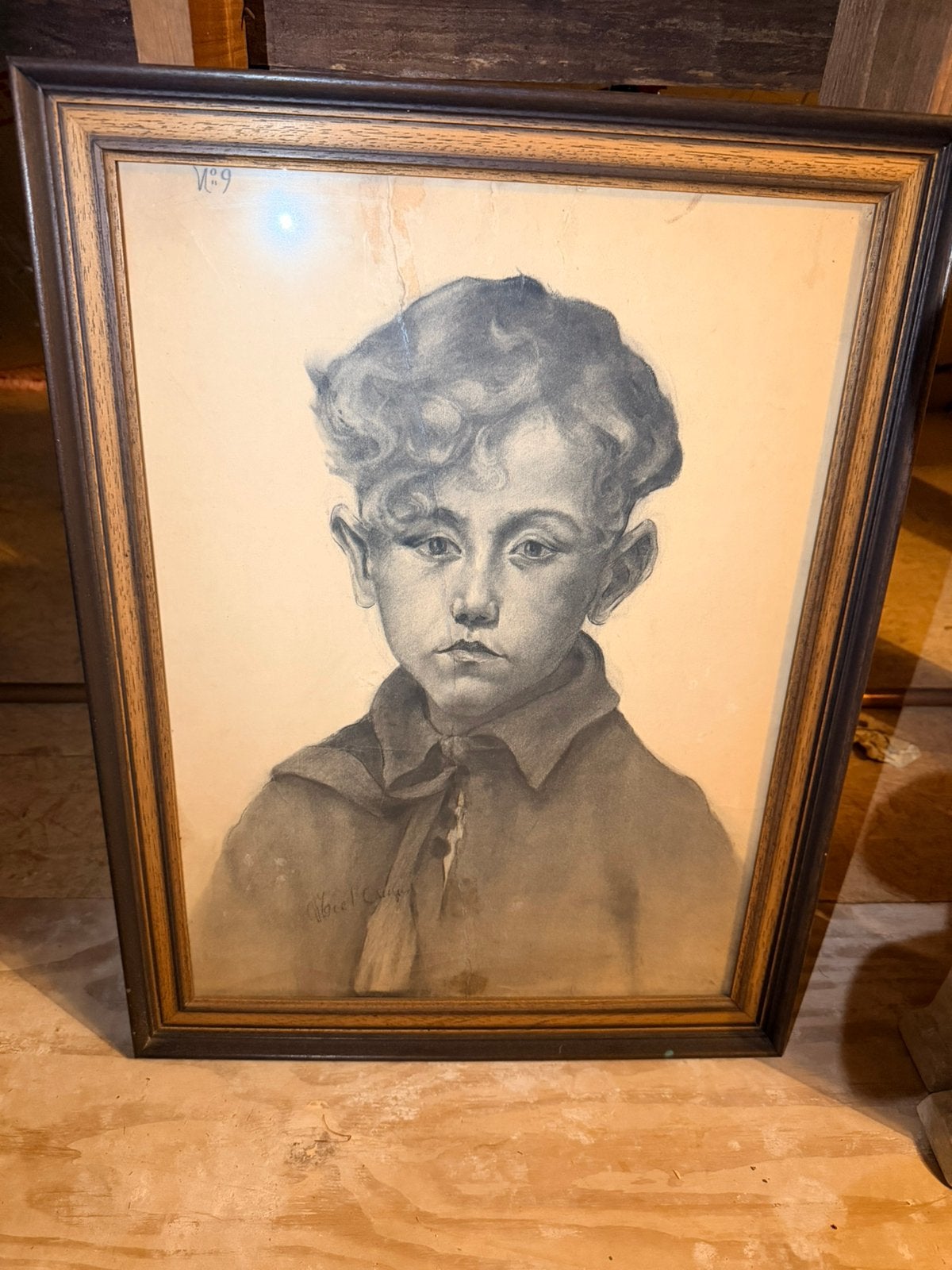 originele academische houtskooltekening - handgemaakt, Antiquités & Art, Enlèvement, Dessin au fusain, Fait main