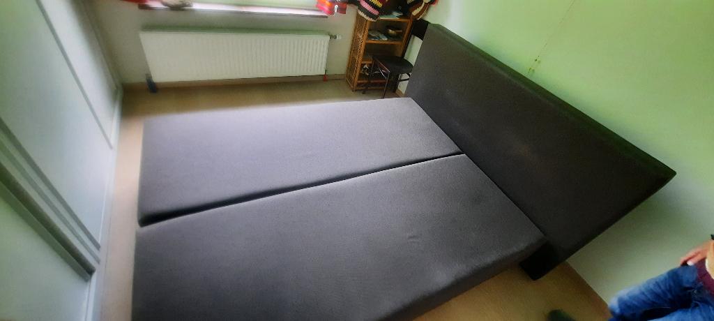 Sommier taupe GRATUIT pour 2 personnes, Gris, 210 cm, Comme neuf, Enlèvement