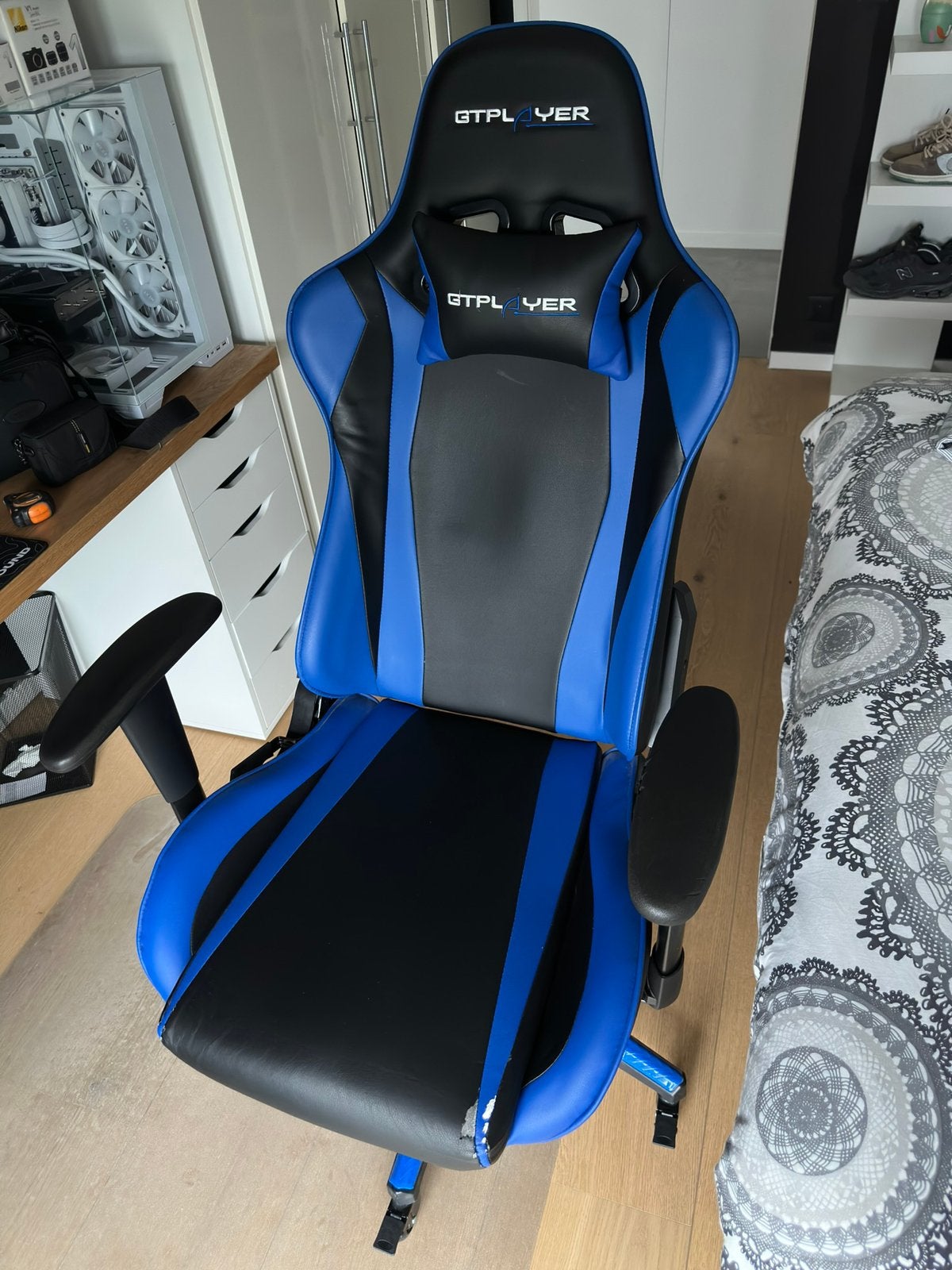 Chaise de bureau GtPlayer, Maison & Meubles, Chaises de bureau, Utilisé, Chaise de bureau, Noir, Ergonomique, Chaise de bureau de gaming