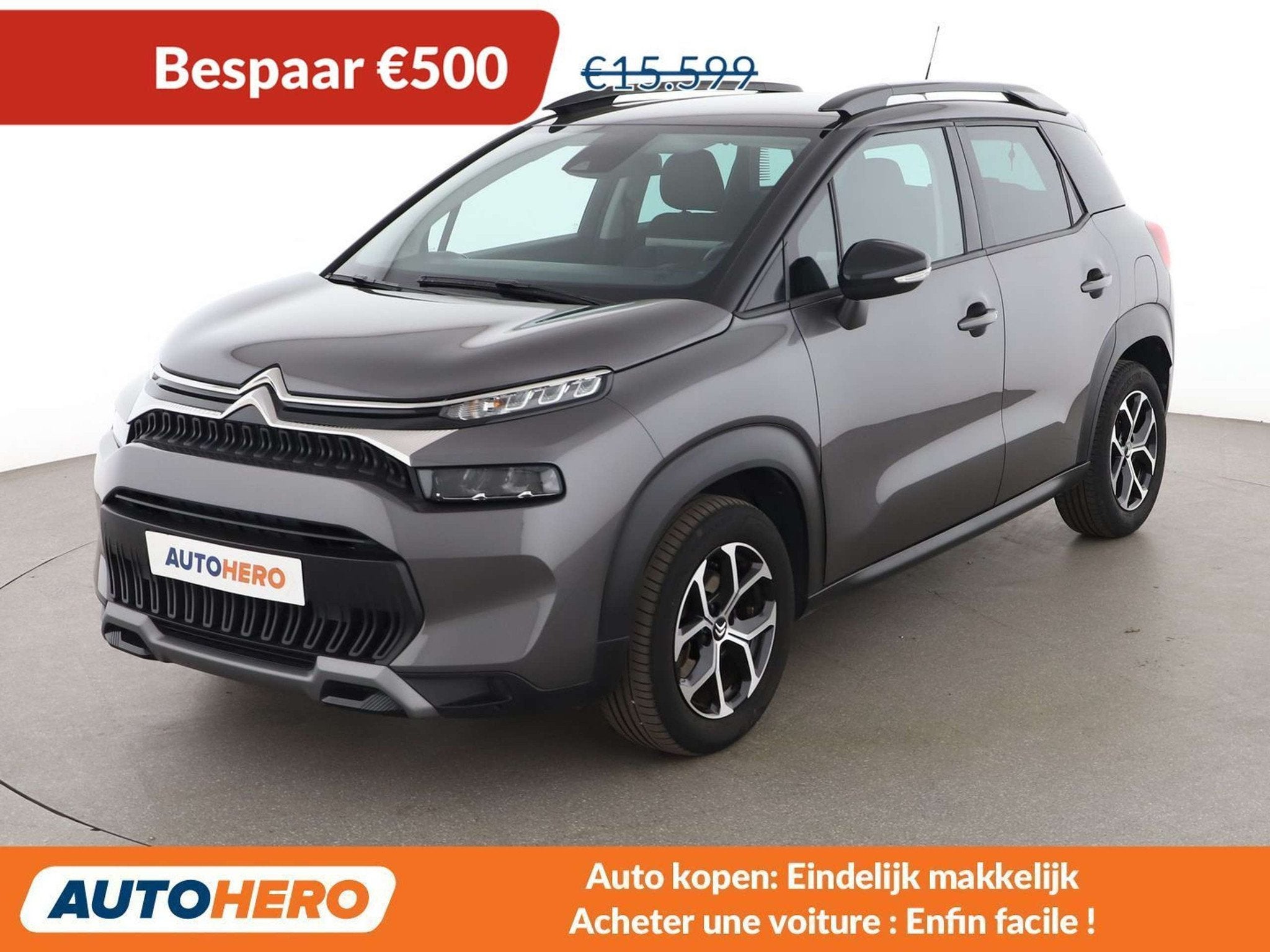 Citroën C3 Aircross 1.2 PureTech Plus (automatique), Autos, 144 g/km, Argent ou Gris, Achat, 1280 kg