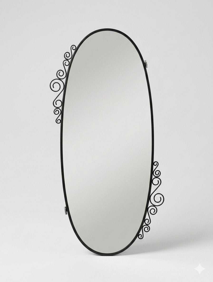 Miroir sur fer forgé., Antiek en Kunst, Antiek | Spiegels