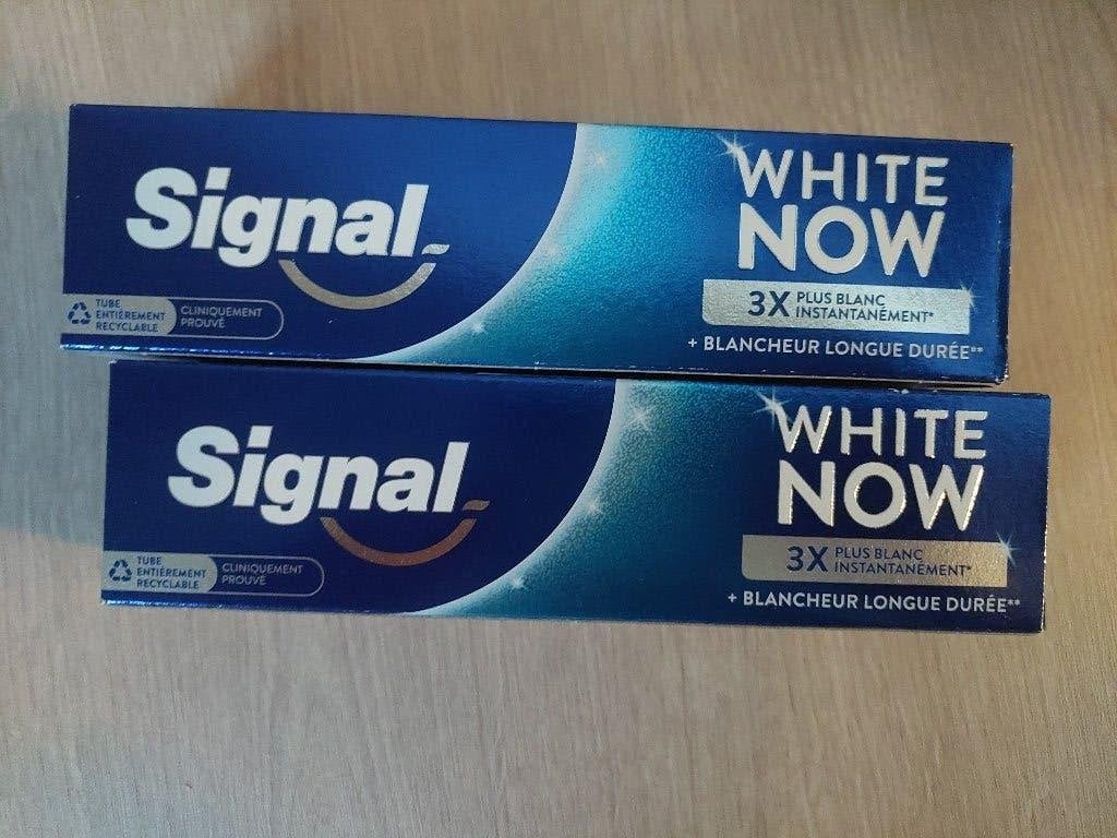 2x tandpasta signal white now, Handtassen en Accessoires, Uiterlijk | Mondverzorging, Ophalen of Verzenden, Nieuw, Tandpasta