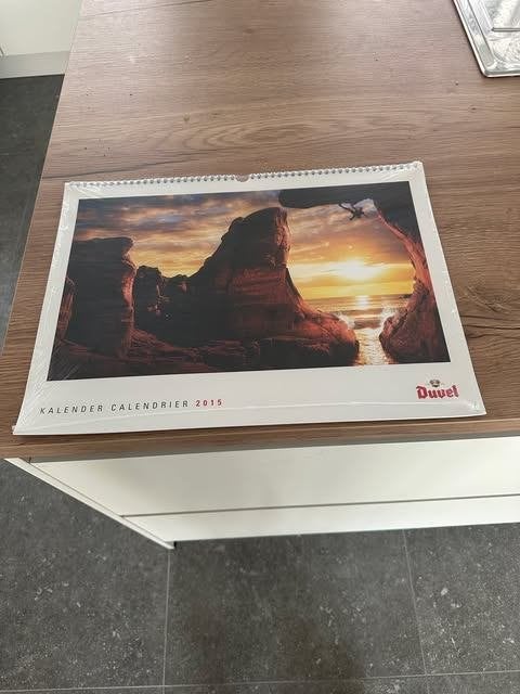 Duvel kalender calendrier 2015 in blister, Ophalen of Verzenden, Nieuw, Reclamebord, Plaat of Schild, Duvel