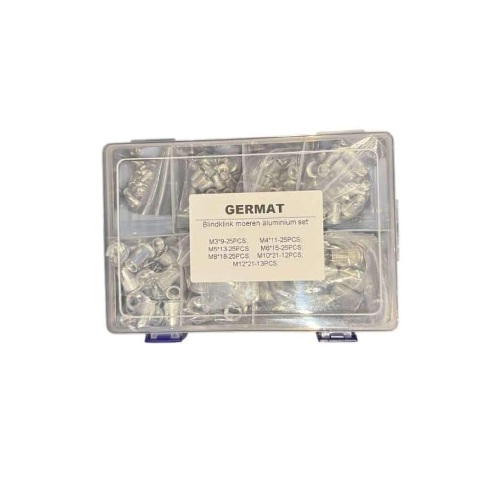 Germat aluminium blindklinkmoe, Ophalen of Verzenden, Nieuw, Kunststof
