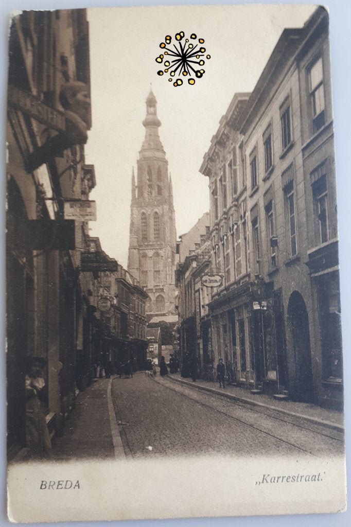 Zeer Oude PC BLANKENBERGE Molenstraat en  kerk 1909 Ref E72, Ophalen of Verzenden, Voor 1920, Gelopen, West-Vlaanderen