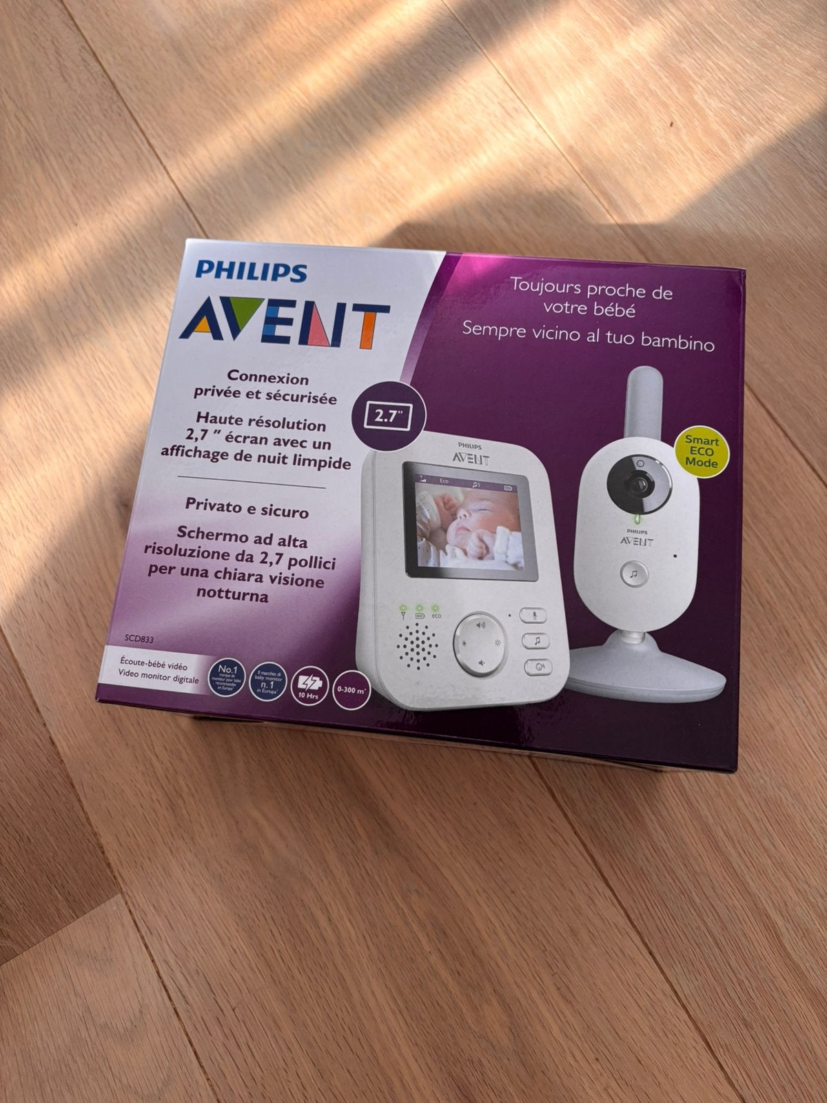 Philips avent videobabyfoon SCD833, Kinderen en Baby's, Babyfoons, Ophalen, Zo goed als nieuw, 250 meter of meer, Camera