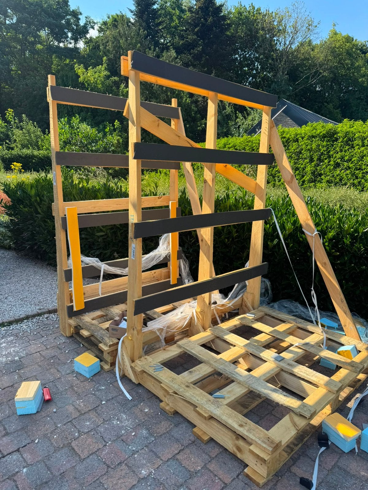 2 palleten voor ramen ed, Bricolage & Construction, Enlèvement, Comme neuf