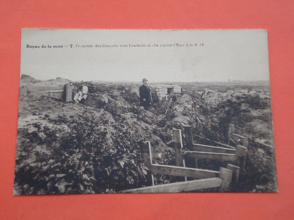 Oorlog 1914 - 1918 Diksmuide Boyau de la mort, Verzamelen, Ophalen of Verzenden, 1920 tot 1940, Ongelopen, West-Vlaanderen