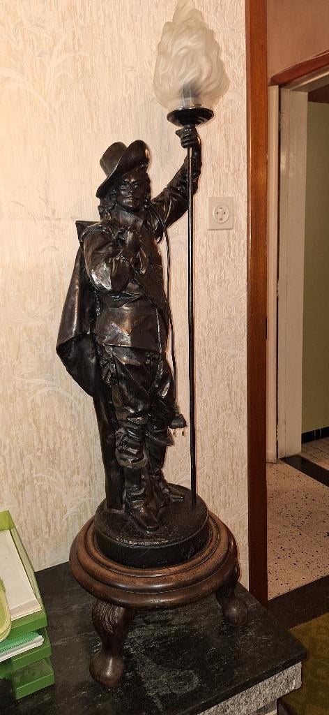 Antieke "Cavalier" lamp, Antiek en Kunst, Ophalen