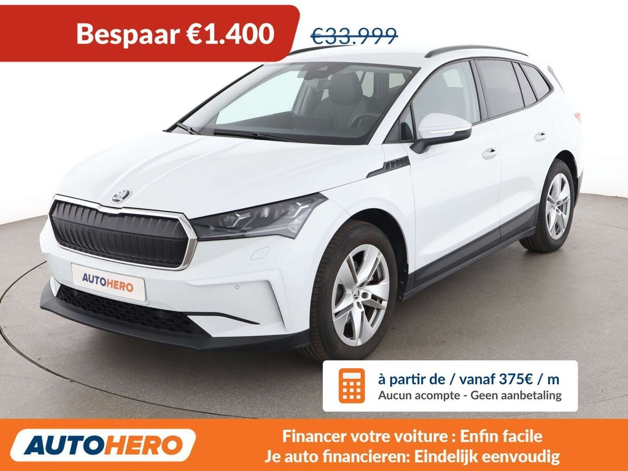 Skoda Enyaq iV 60 Loft (bj 2025, automaat), Auto's, Automaat, Achterwielaandrijving, Wit, Elektrisch