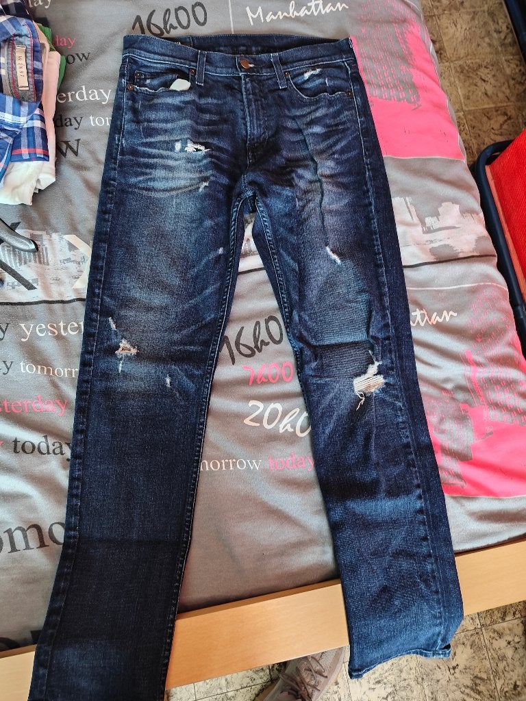Jeansbroek Hollister - 32x32, Kleding | Heren, Blauw, W32 (confectie 46) of kleiner, Ophalen of Verzenden, Gedragen