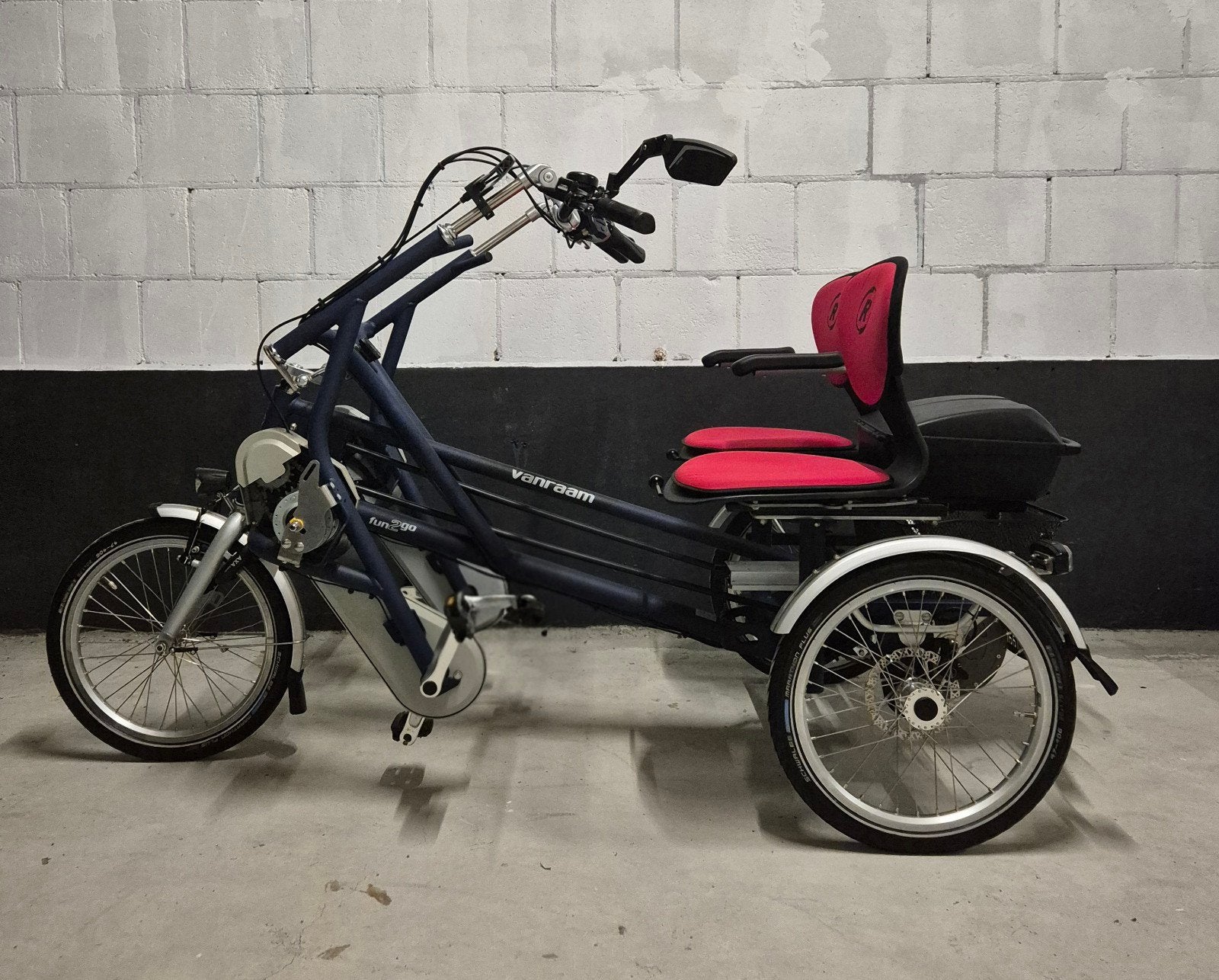 Vélo tandem côte à côte Van Raam Fun2Go, très peu utilisé., Vélos & Vélomoteurs, Enlèvement ou Envoi