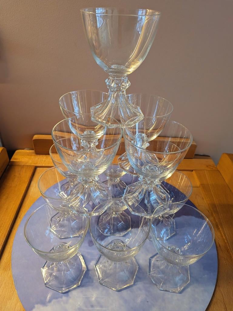Kristallen wijnglazen Val Saint-Lambert, Ophalen